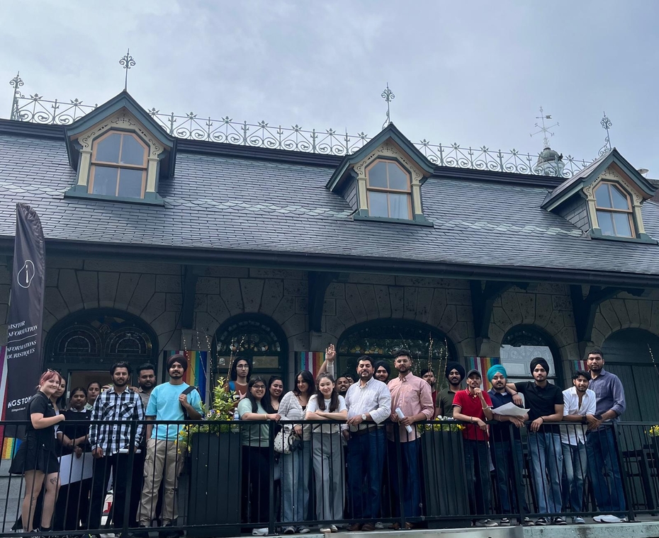 students in downtown Kingston